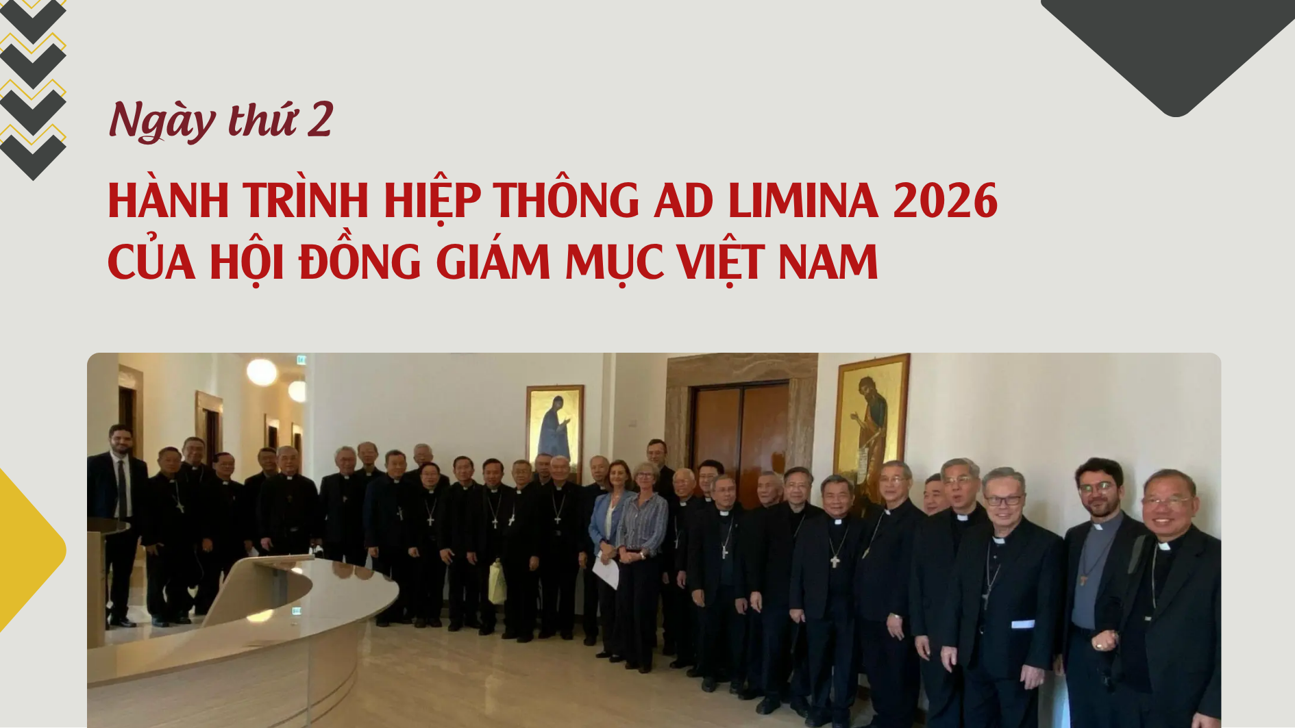 Hành trình hiệp thông Ad Limina 2026 của Hội đồng Giám mục Việt Nam - Ngày II